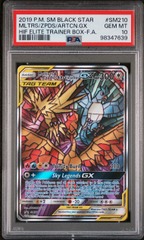Moltres & Zapdos & Articuno GX - SM210 - SM Black Star Promo - PSA 10